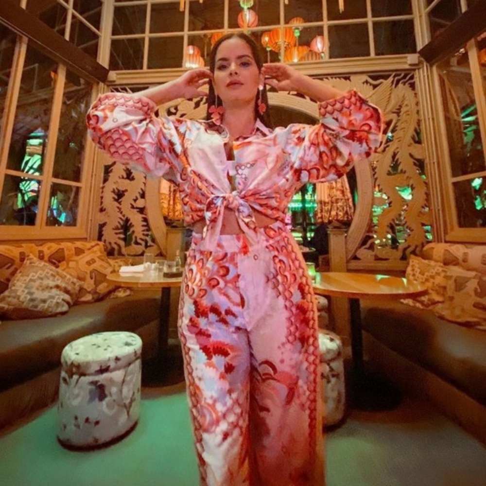 LAST ONE NWT Zara Flowy Patchwork Pants - Picture 10 of 17